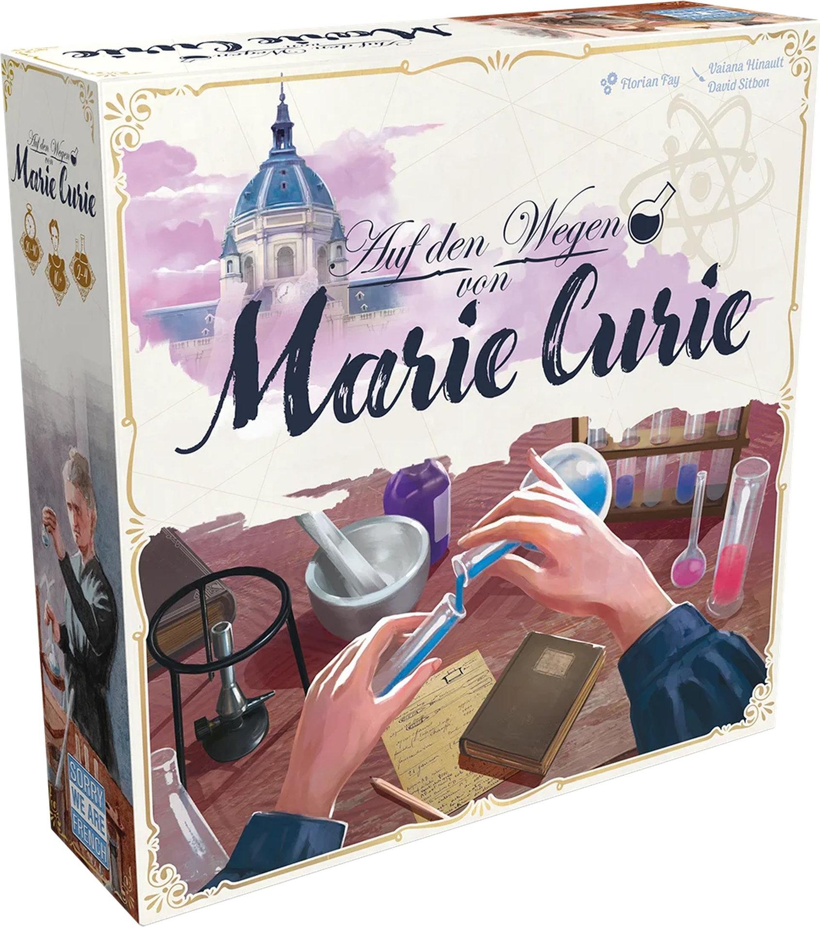 Asmodee Auf den Wegen von Marie Curie: Elegantes Ressourcenmanagement-Brettspiel GIGD0020