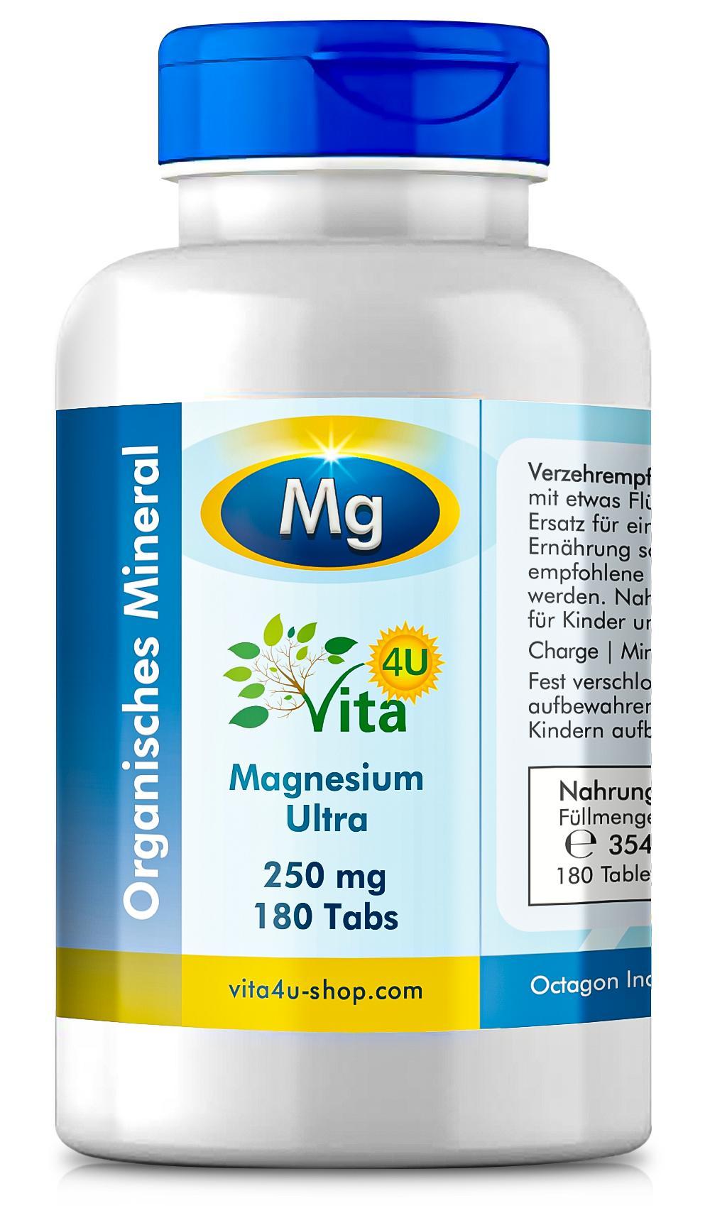 Octagon Magnesium Bisglycinat 1800 mg XXL-Tabletten - 180 Maxxi Tabletten Magnesium-Bisglycinat - vegan & labor - sehr hochdosiertes Magnesiumglycinat