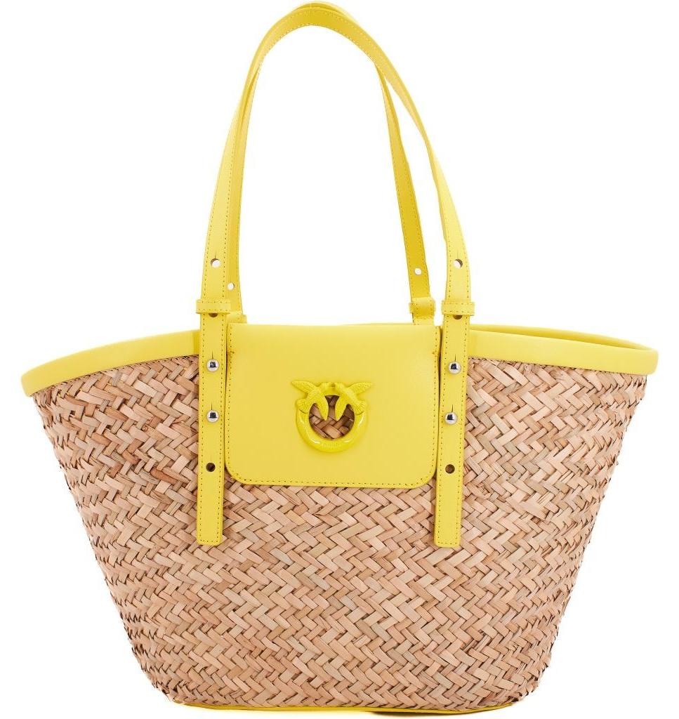 PINKO LOVE SUMMER Korbtasche Gelb