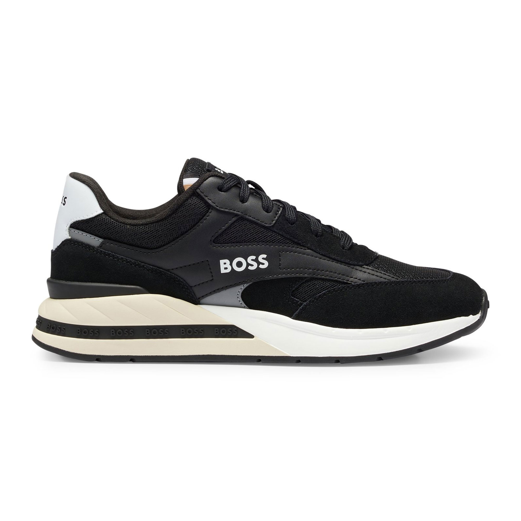 BOSS topánky pánske kožené čierne GR77945 - Veľkosť: 43