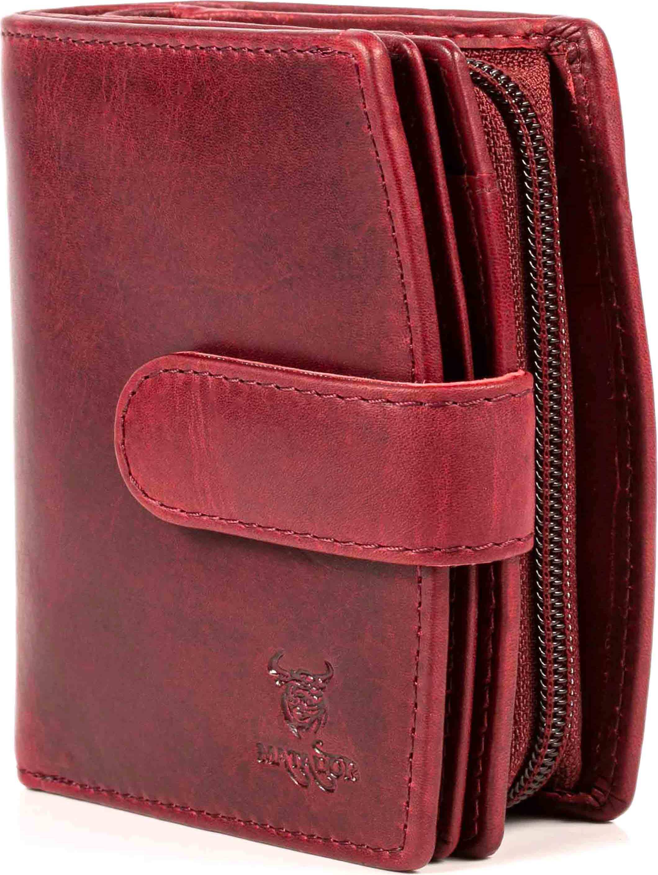 MATADOR Leder MATADOR | VALENCIA | Damen Geldbörse Leder Portemonnaie Pink