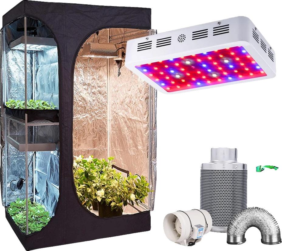 OEM Grow-Zelt-Set, Indoor-Wachstumsumgebung, komplettes Hydroponik-Set, 2in1, 300W Anzug 4031