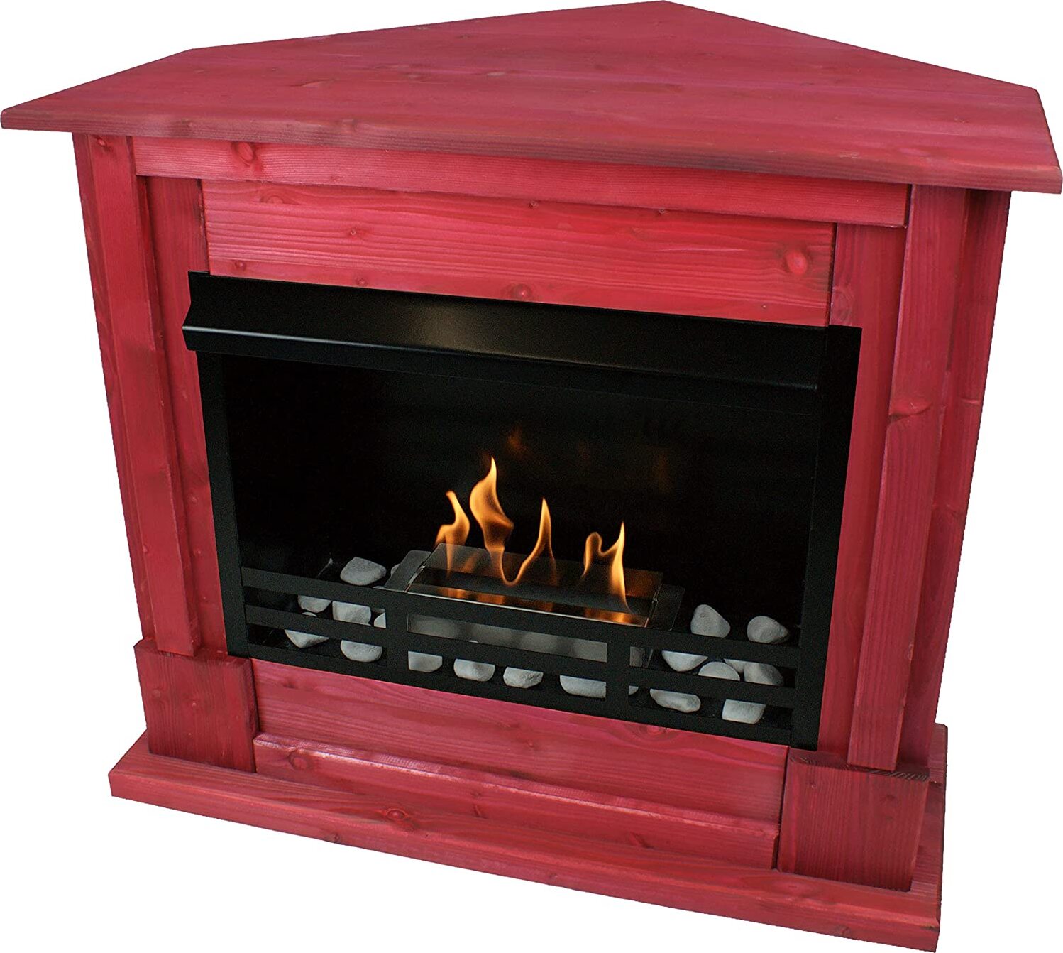 Krb na gél Krb na etanol Rohový krb Apollo Deluxe - červený