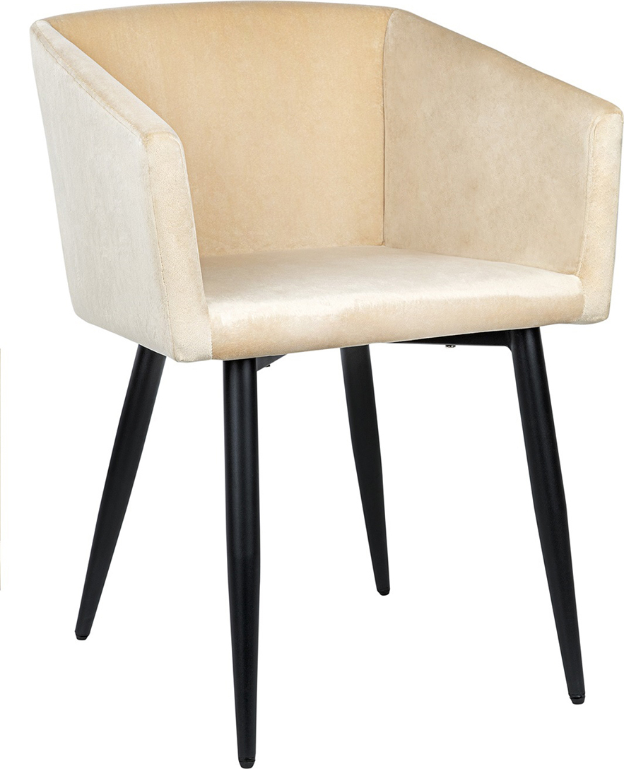 Haushalt International Armlehnstuhl beige Samt Stuhl beige Polsterstuhl beige Esszimmer Stühle