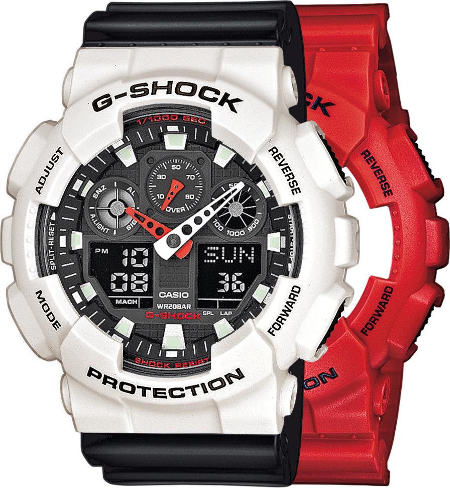 Casio G-Shock SET GA-100B-4AER hodinky + BEZEL 10395292 + BAND 10347688 20BAR