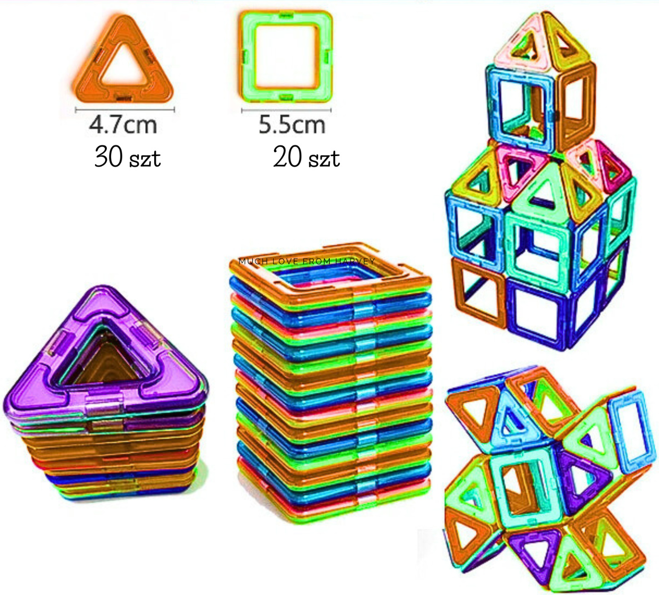 HS Magnetbausteine für Kinder 50 Stück