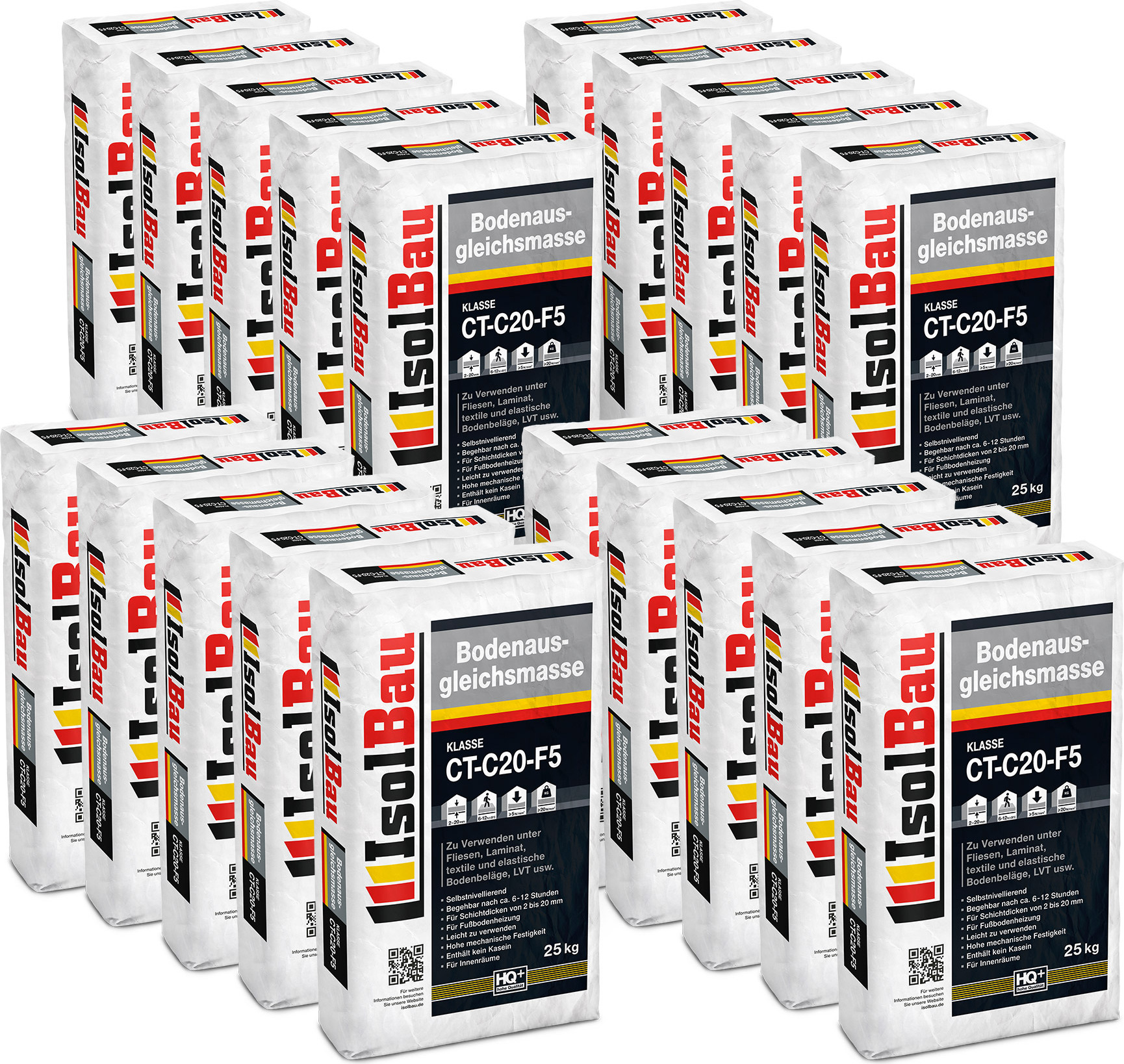 IsolBau Bodenausgleichsmasse 2-20mm Isolbau Ausgleichsmasse 500kg Selbstnivellierende BDNMS500