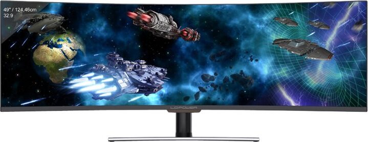LC-Power LC-M49-DFHD-144-C-Q - QLED monitor - zakrivený - 124,46 cm (49")