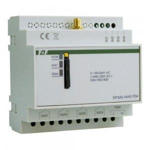 GSM-Fernsteuerungsrelais SMS-Steuerung EIN / AUS / Alarm 4xEingang 4xAusgang SIMPLY MAX P04 F&F 9777 SIMPLY MAX-P04