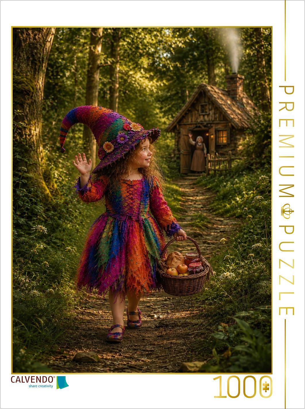 CALVENDO Puzzle Der Abschiedsgruß im Zauberwald | 1000 Teile Lege-Größe 64x48cm Foto-Puzzle für glückliche Stunden