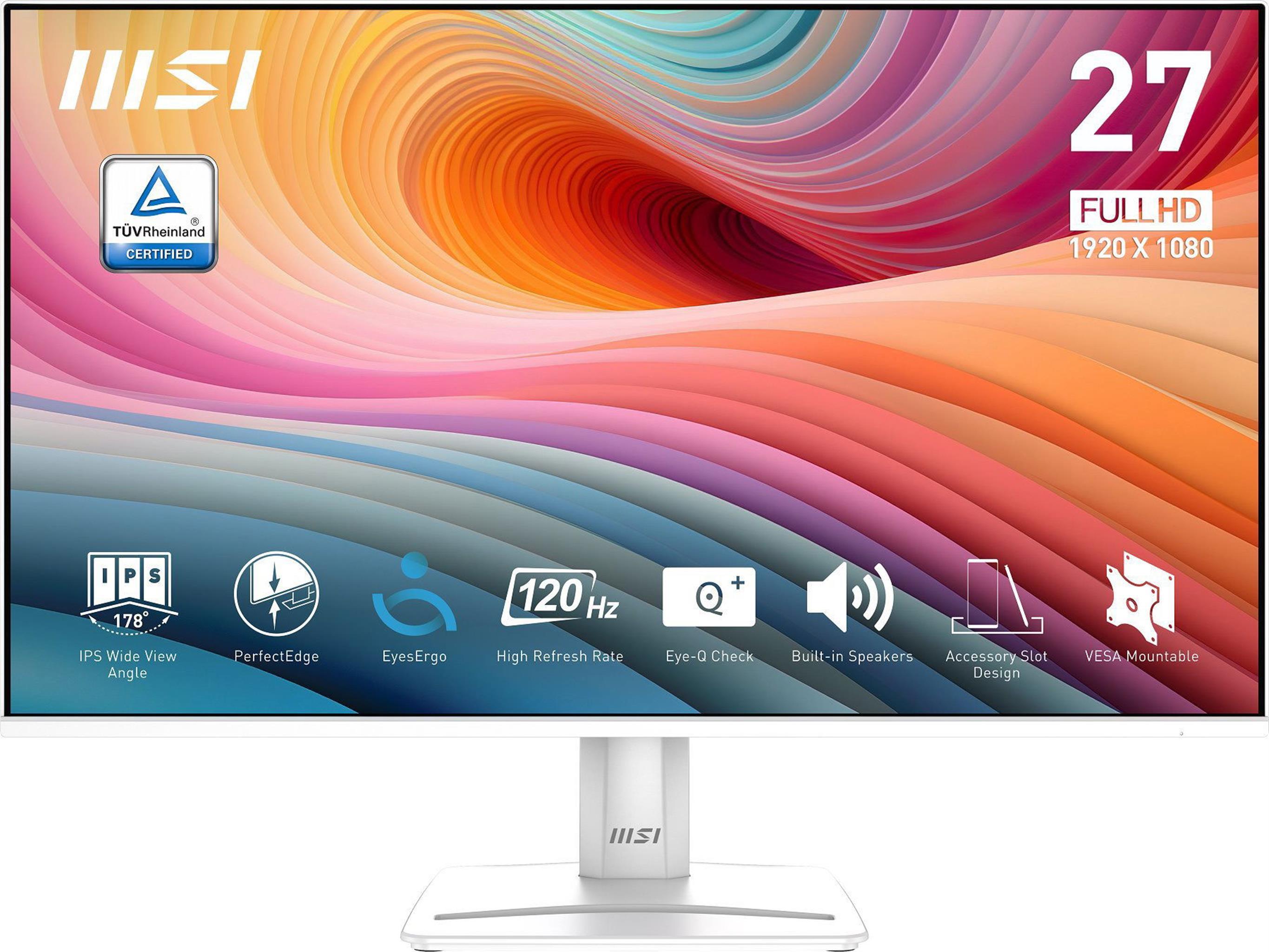MSI Pro MP275W E2, 68,6 cm (27"), 1920 x 1080 px, Full HD, LED, 4 ms, Biela