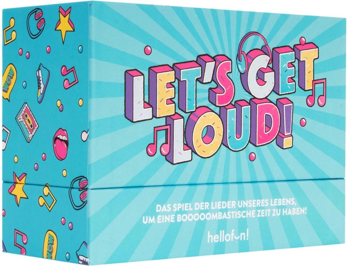 Hellofun! | Let's Get Loud! | Partyspiel | Das Spiel der Lieder unseres Lebens | Musik von den 60ern bis heute | Musik Spiele für deine Party | Gesellschaftsspiel | Ab 4 Spielern ab 14 Jahren 602733