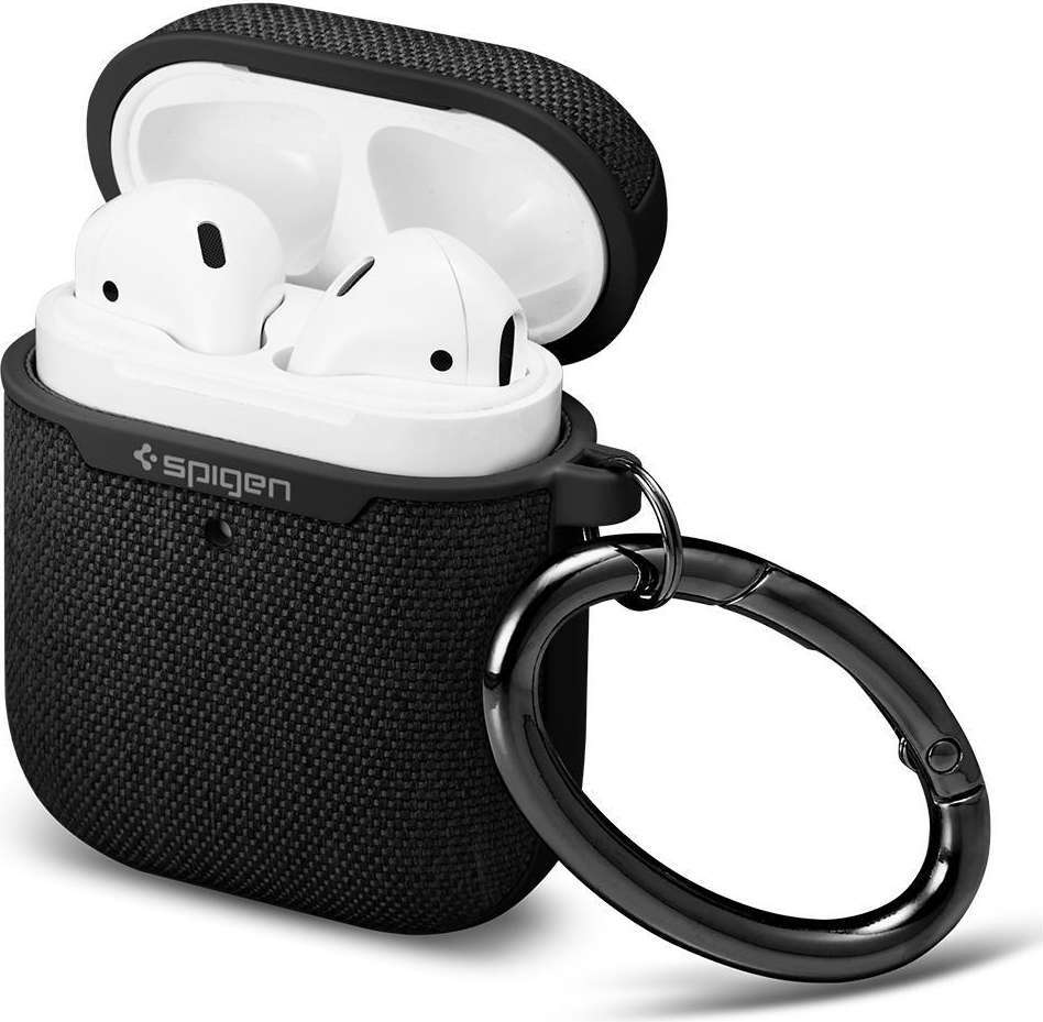 Spigen Urban Fit Stoffhülle Kompatibel mit AirPods 1 und 2 - Schwarz