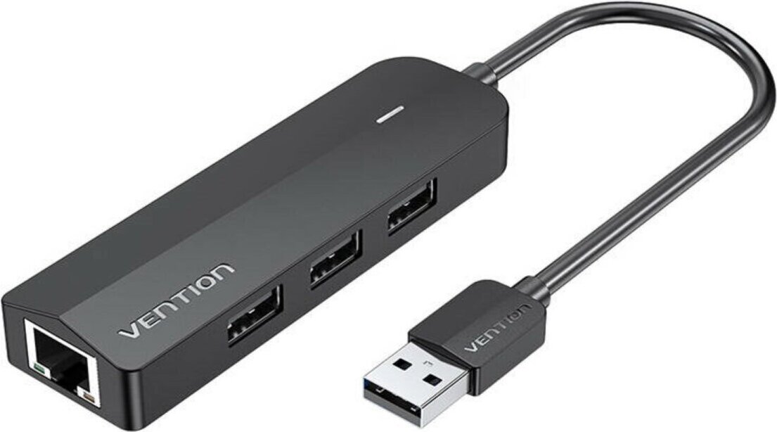 Vention CHPBB 3-portový rozbočovač USB 2.0 so 100 m ethernetovým adaptérom Vention CHPBB 0,15 m rozbočovač USB 2.0 čierny