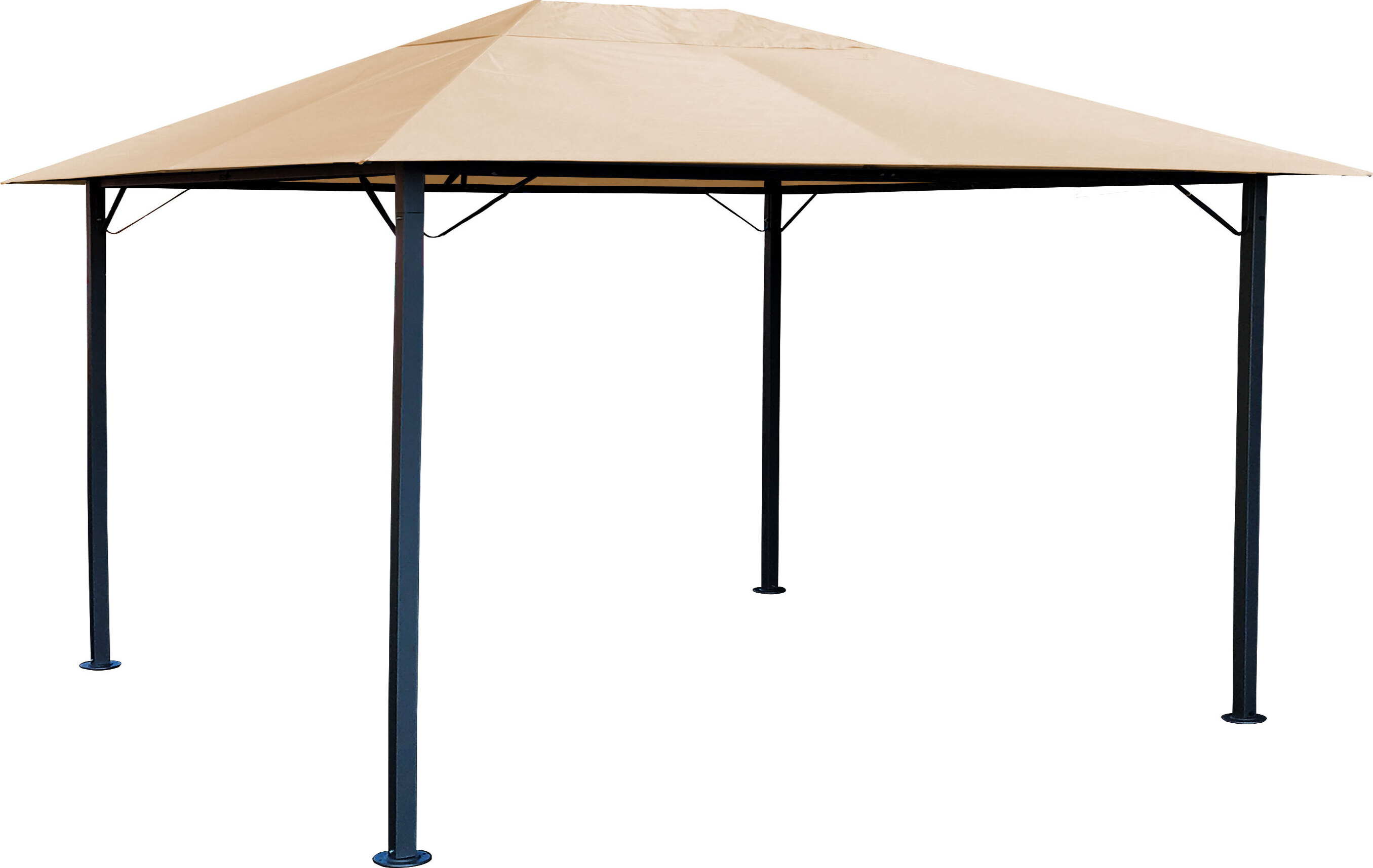 Metall Garten Pavillon Nizza 3x4m Partyzelt Sand