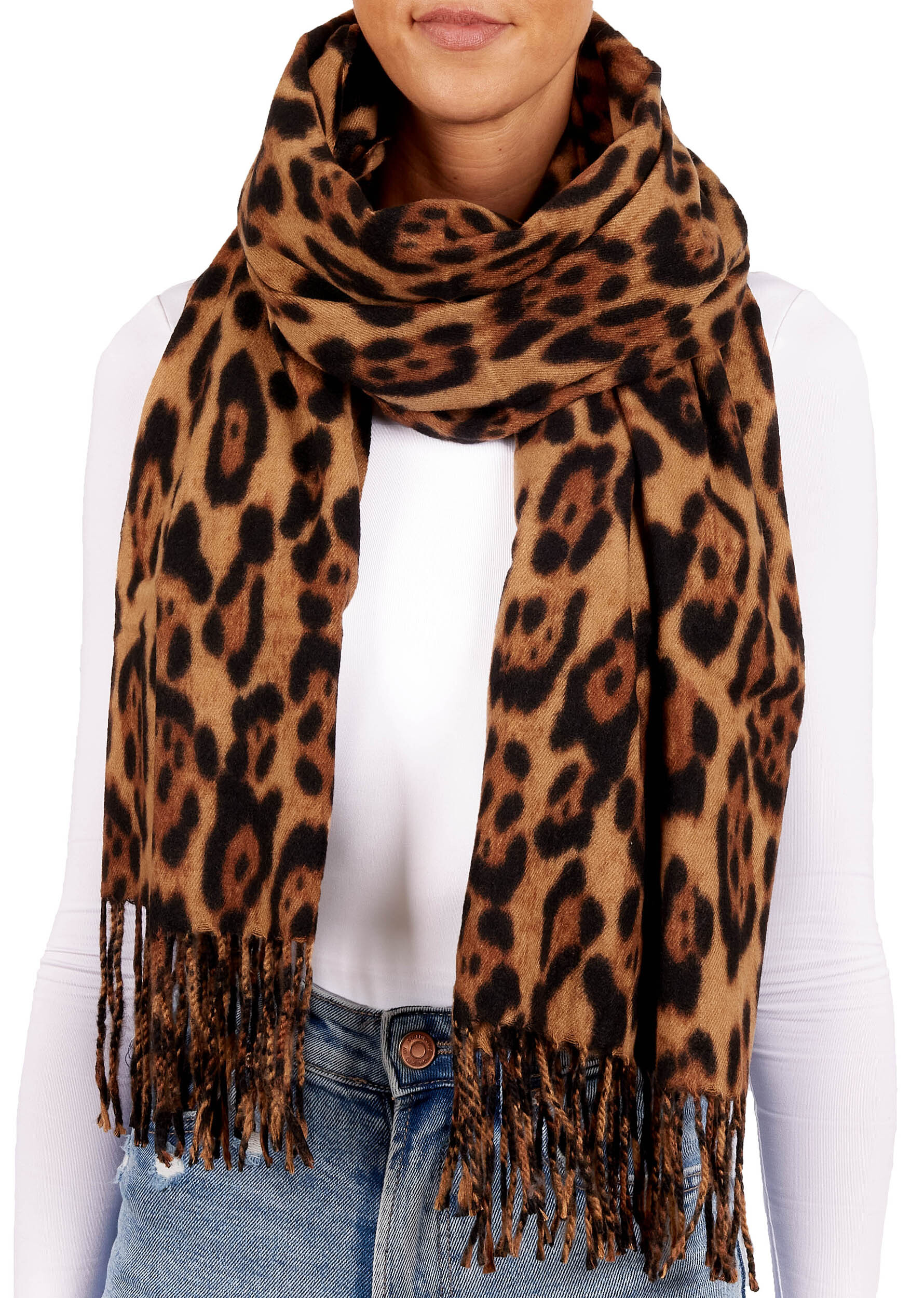Street One Leggings Donna Con Stampa Leopardata – Jersey Elasticizzato, Orlo Elastico, Mix Cotone
