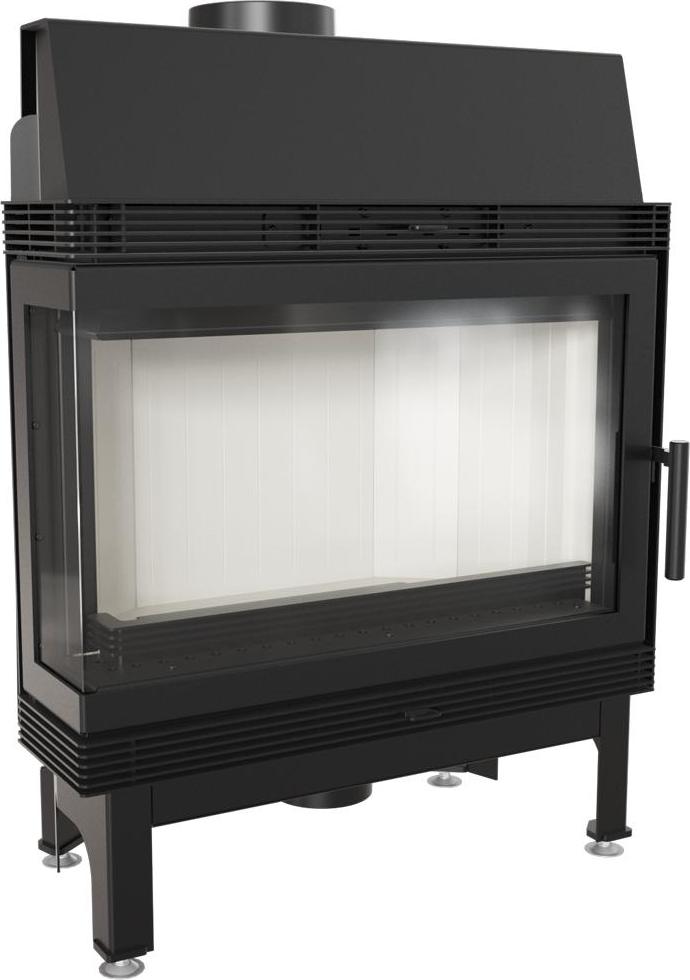 Oceľový krb KRATKI BLANKA ľavý 11 kW Ø 180