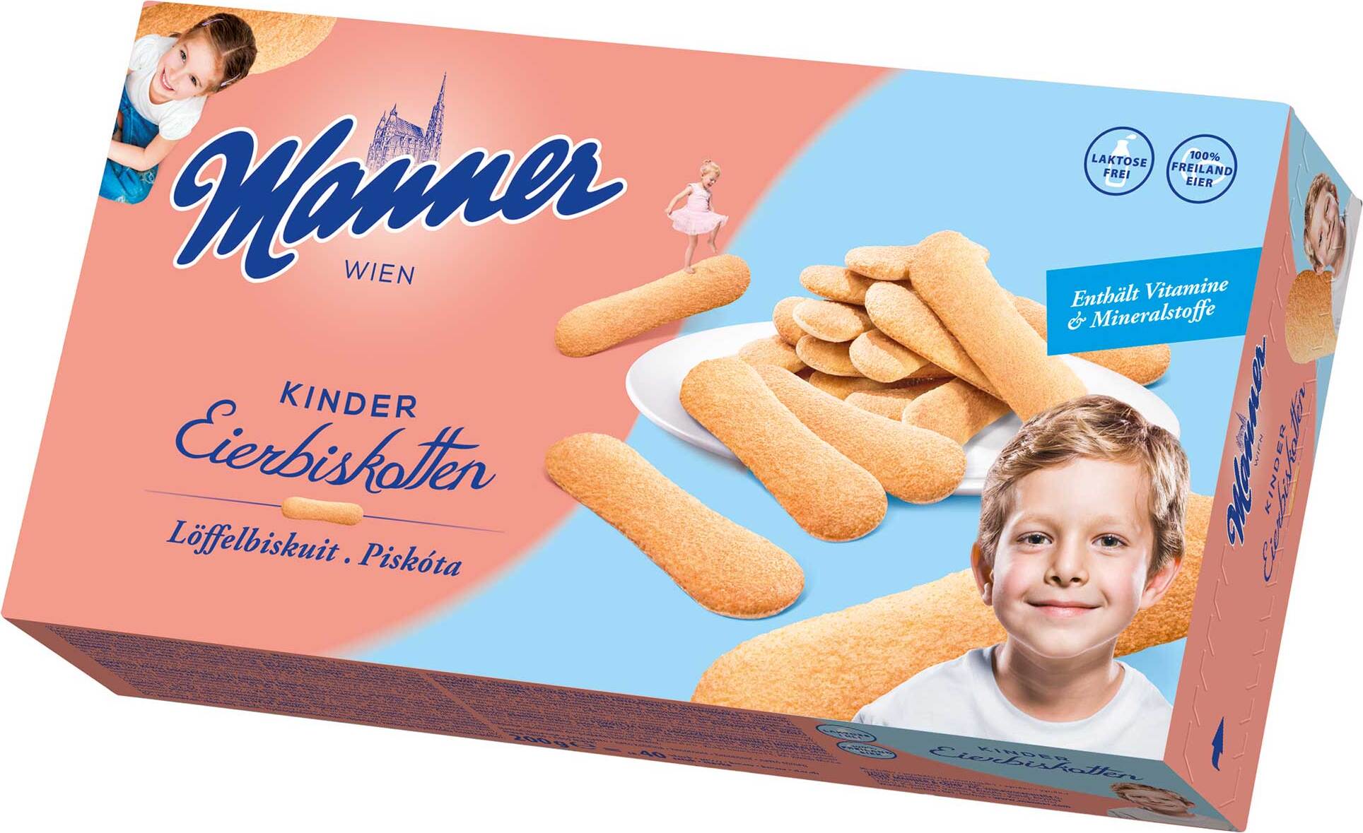 Manner Eierbiskotten 200 g für Kinder