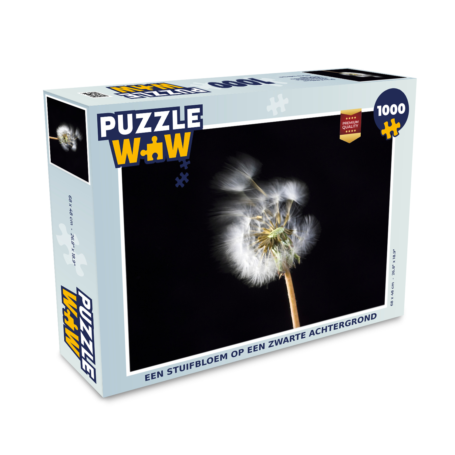 MuchoWow® Puzzle 1000 Teile Eine Pollenblume auf schwarzem Hintergrund - Erwachsene - Rätsel 136|1326712