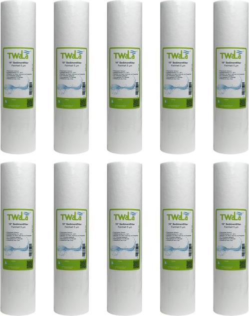 10x TWaLa 10' Sediment Trinkwasser Filter für Umkehrosmose, Brunnenwasser Wasserfilter 5 µm 1146
