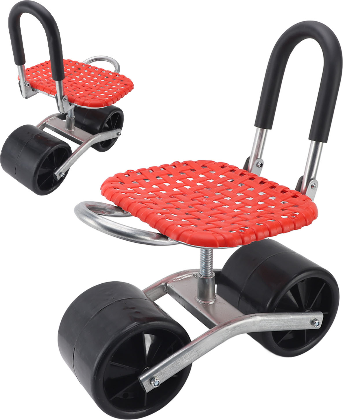 Gistuch Garten-Rollarbeitssitz, Arbeitsersparnis, Effizienzsteigerung, Eisen, bequem, verstellbar, mit 2 Rädern, Gartenhocker für Feld