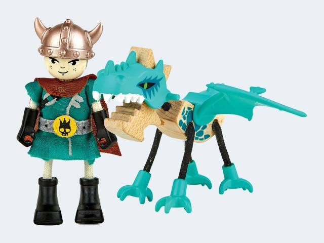 Hape Drachen Spielset Wikinger Drachenreiter Holzspielzeug 7,03
