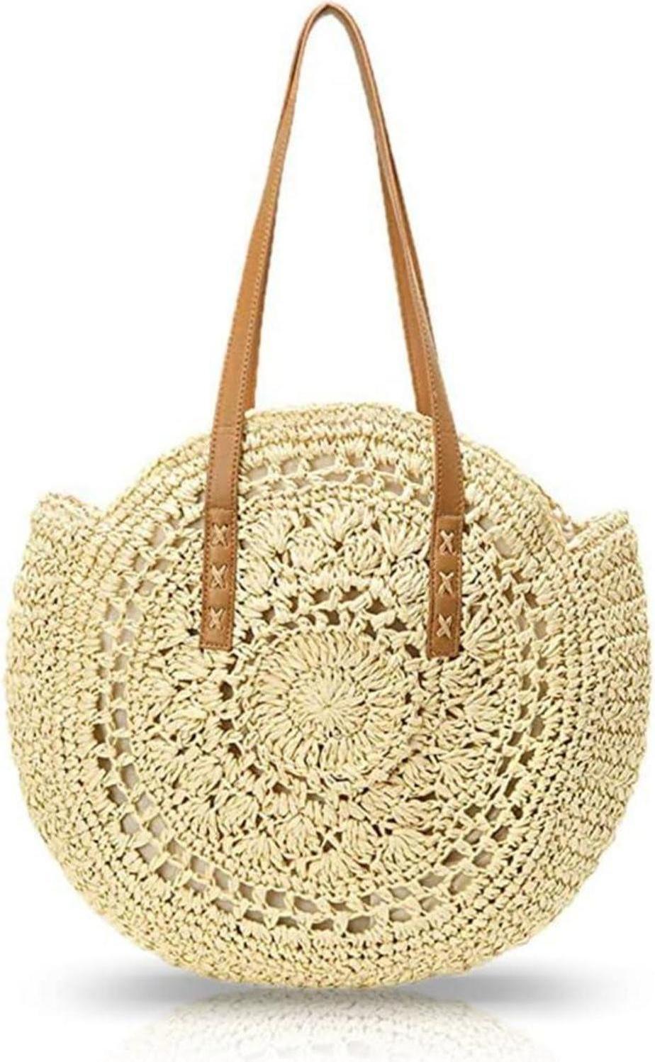 Sonstige Pahajim Stroh Handtasche Damen Sommer Strandtasche 44cm Groß Boho Style