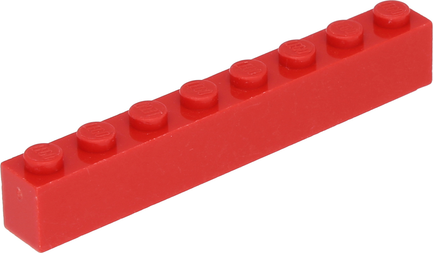 LEGO® 1x8 kociek Vysoké kocky Červená - 3008 NEW! Množstvo 100x