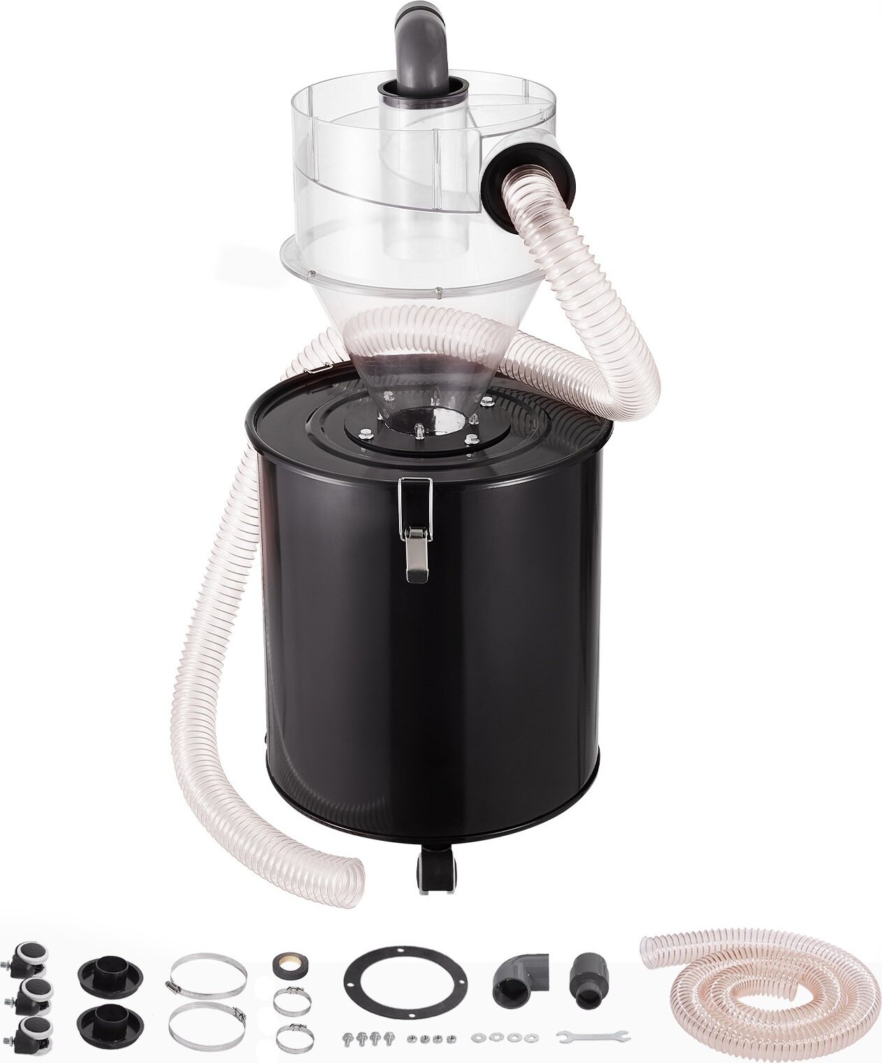Zerbaco Zyklon Staubabscheider mit Tank Filter Abscheider 101,6mm für 50L Tank
