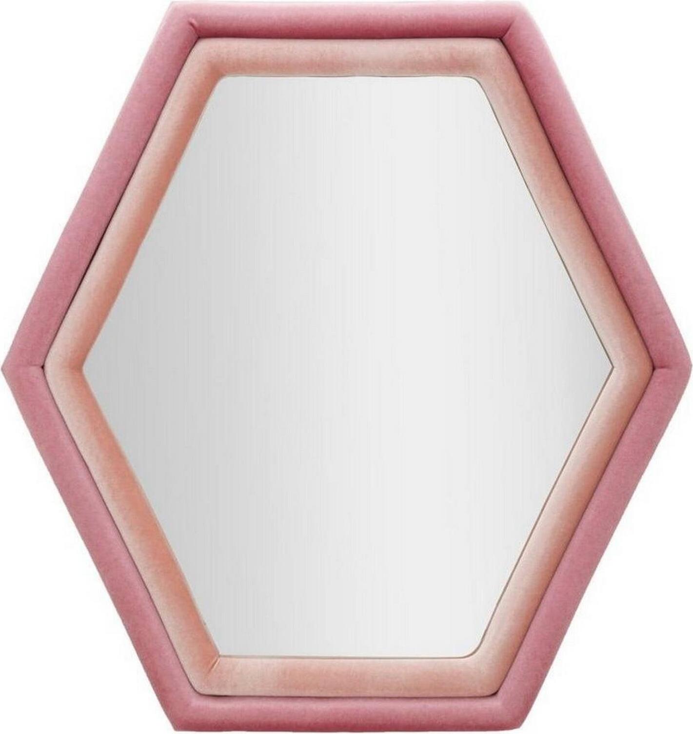 Dmora Spiegel Balla, Spiegel mit Rahmen, Wanddekorationsartikel, Spiegeldekoration, 75x4 h80 cm, Rosa