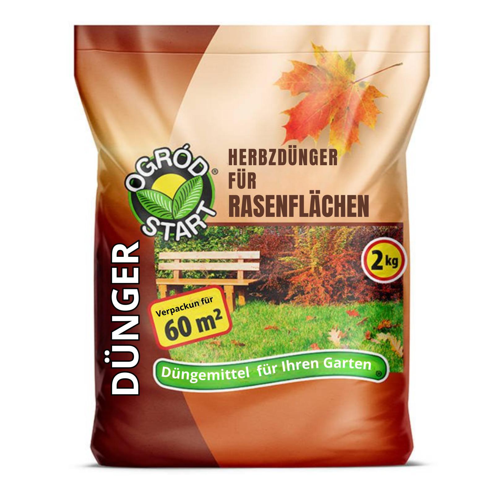 Ampol Herbstrasendünger Rasendünger Kaliumdünger Herbst Kalium Dünger Rasen 60m2 2kg