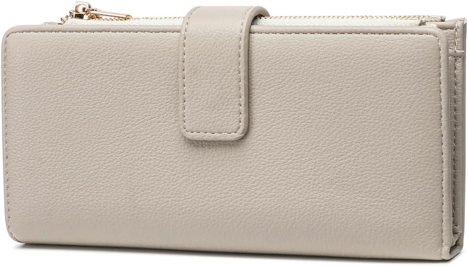 Frentree Damen Geldbörse mit RFID Schutz, 16 Kartenfächer, Ausweisfach, Münzfach, Scheinfächer & Handyfach, Viel Platz, Elegantes Portemonnaie