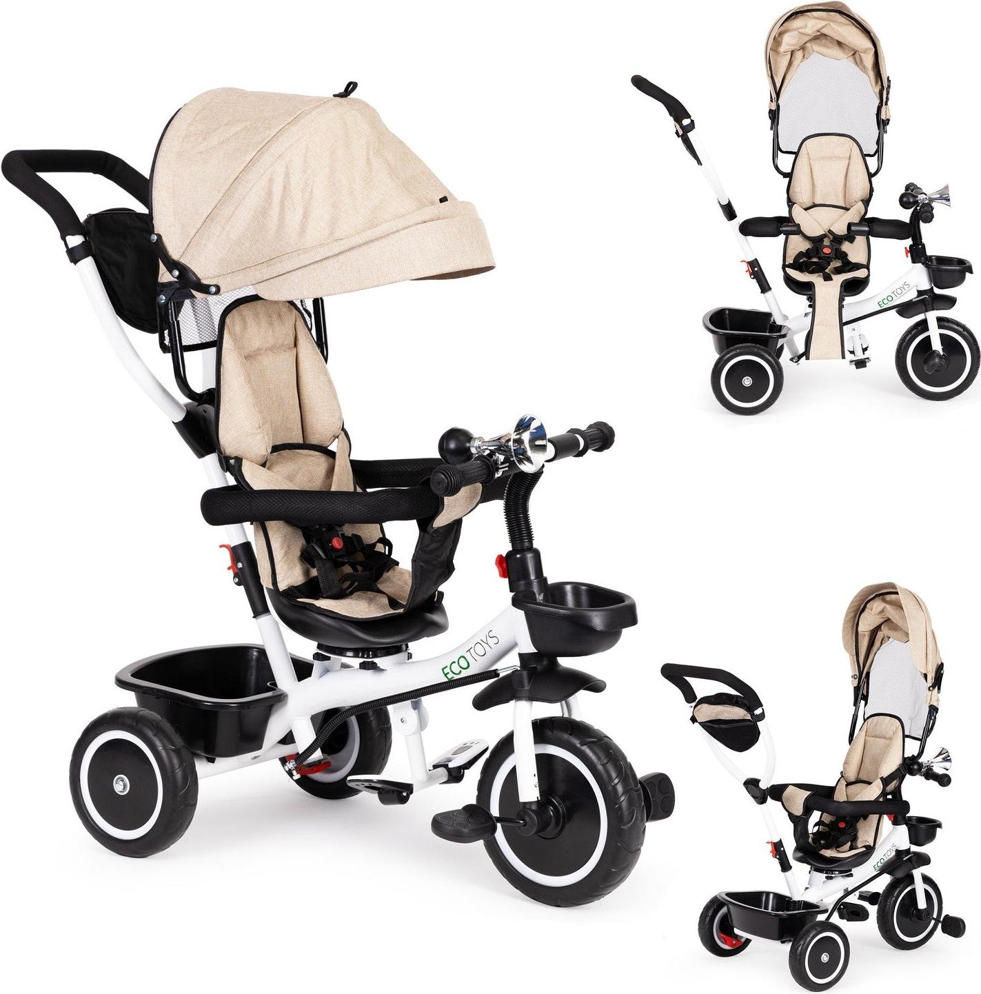 Dreirad mit drehbarem Sitz 360' ECOTOYS beige