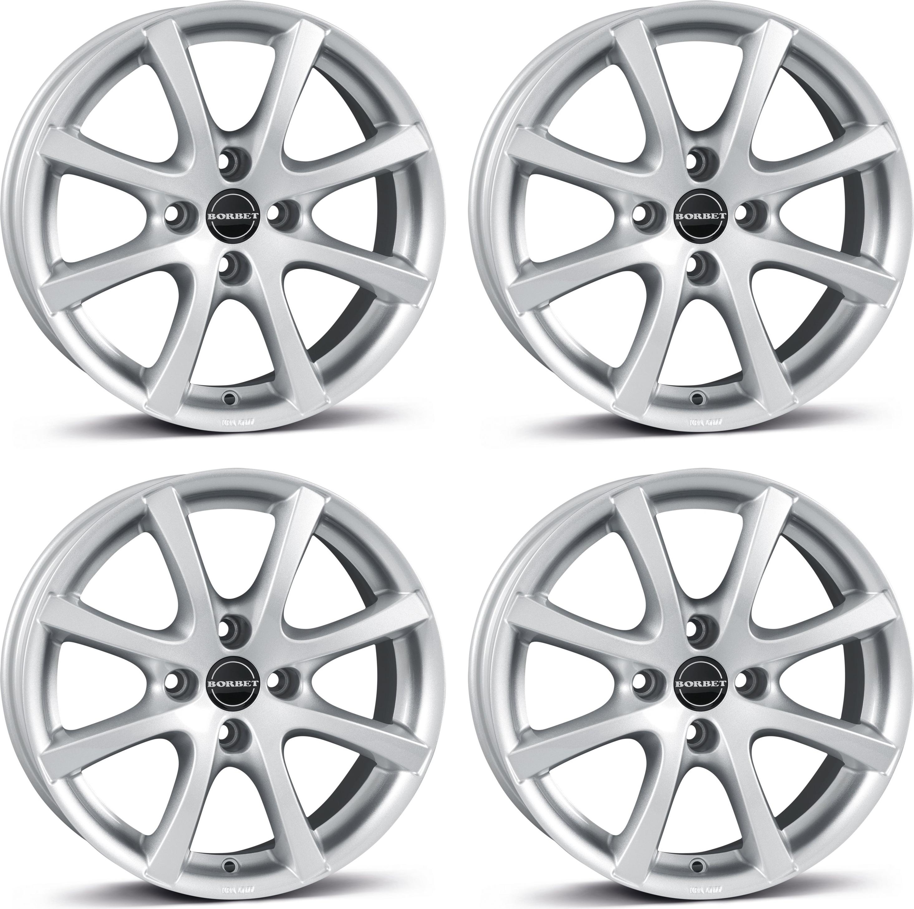 4 Borbet Felgen LV4 6.5x15 ET35 4x100 SIL für Skoda Citigo Citigo-e 4x100 SIL für Skoda Citigo Citigo-e Aluräder 4-LV4 65535100464,0CS