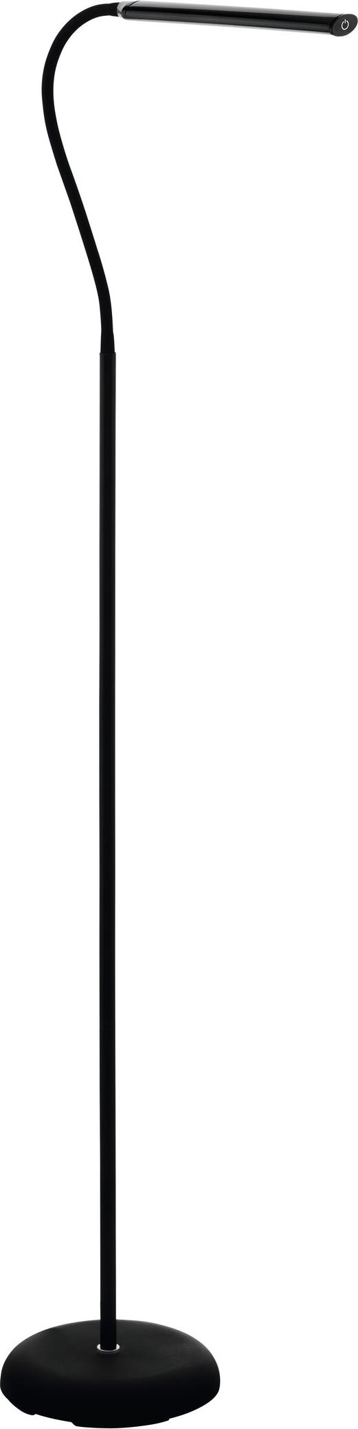 EGLO LED Stehlampe Laroa, Standlampe mit Touch, dimmbar in Stufen, Stehleuchte aus Kunststoff in Schwarz, Standleuchte, LED Bürolampe neutralweiß 96439