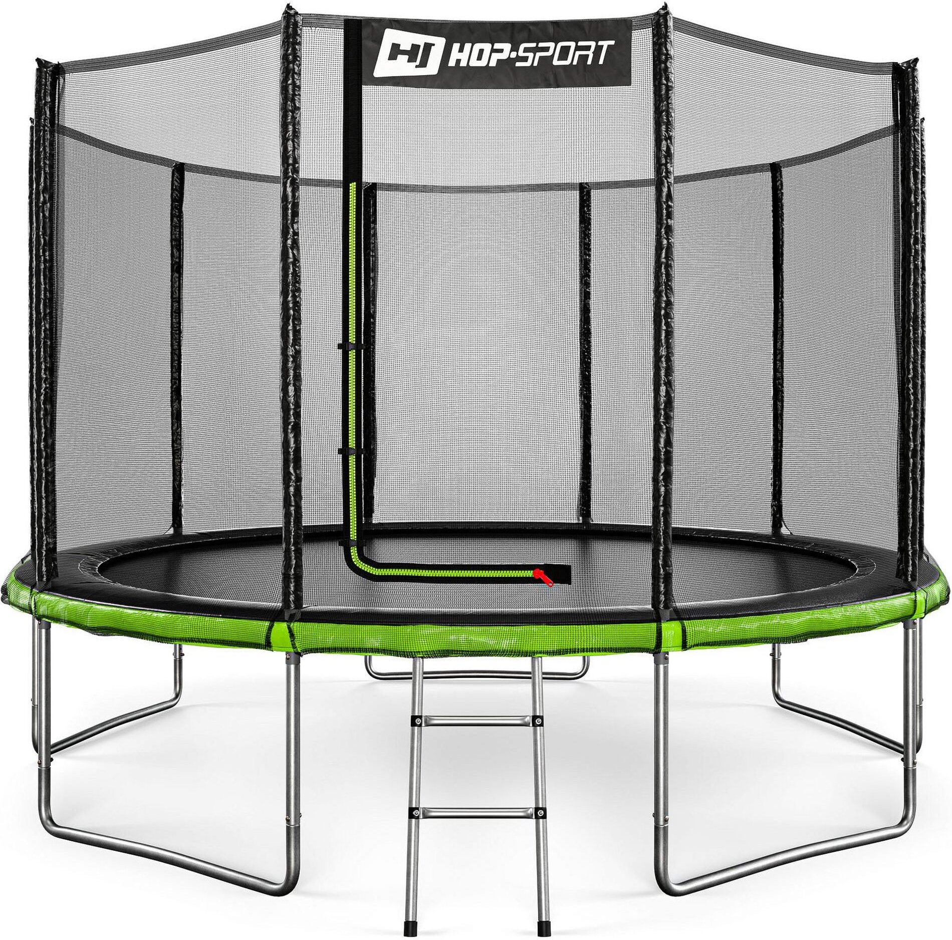Hop-sport Trampolína 12ft (366 cm) | Moderná trampolína pre deti a dospelých | Čierno/zelená