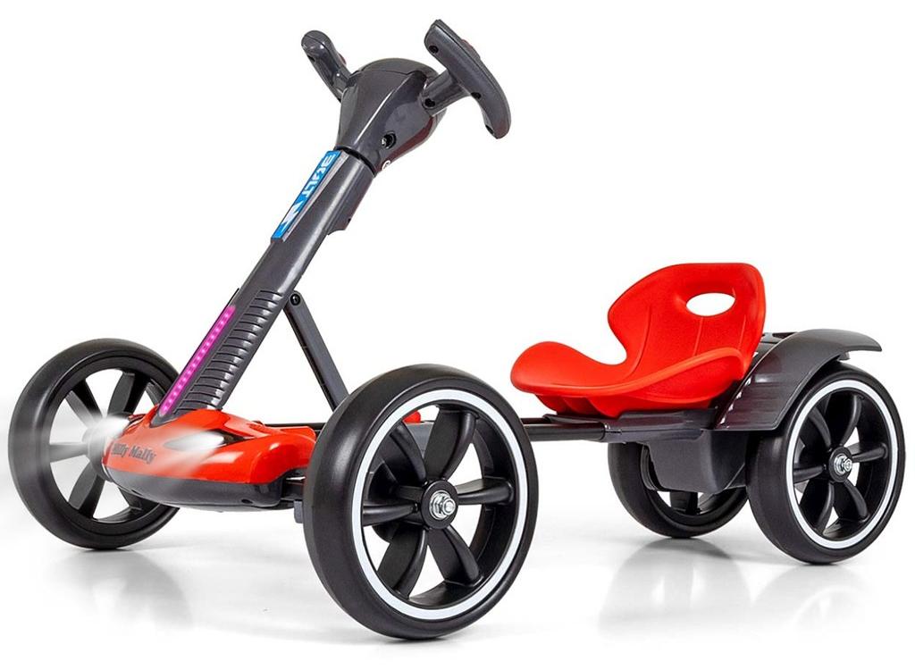 Elektrisches Go-Kart mit Fernsteuerung und LED-Effekten GOKART BOLT Milly Mally rot