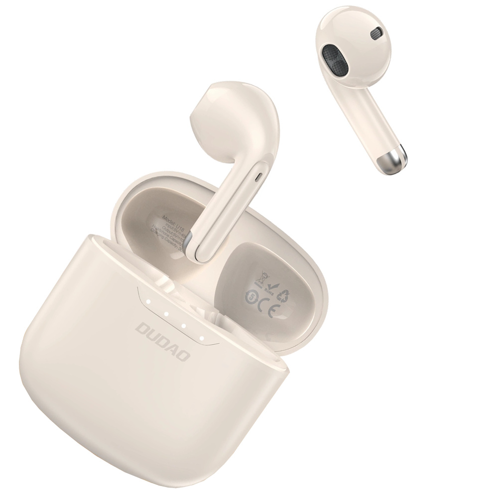 Bezdrôtové Slúchadlá Tws Dudao U18 Bluetooth 5.1 - Béžové