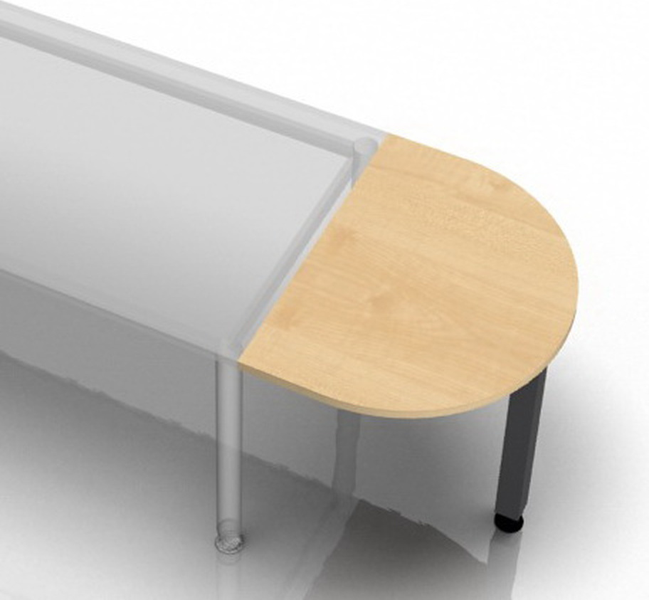 HJH Office LA60 G - Ansatztisch 60x80 Ahorn LA60_3_G