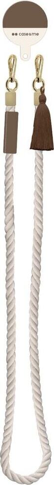 SBS Coco Necklace – Smartphone-Band mit Doppelkarabiner, Braun CMCORDNECKTW2