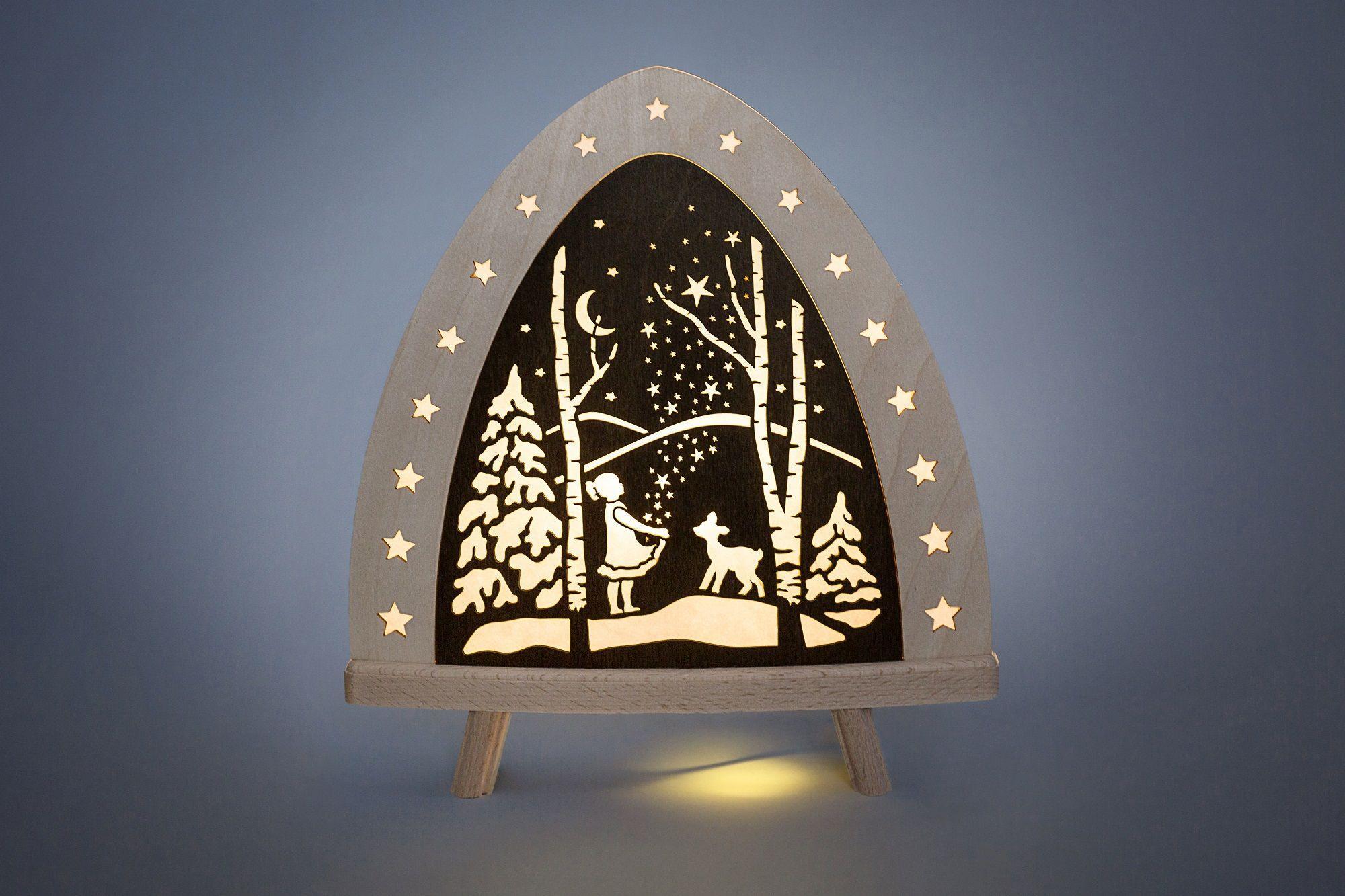 Standleuchte "Sterntaler" (30x32cm) von Weigla Holzkunst SDL1ST