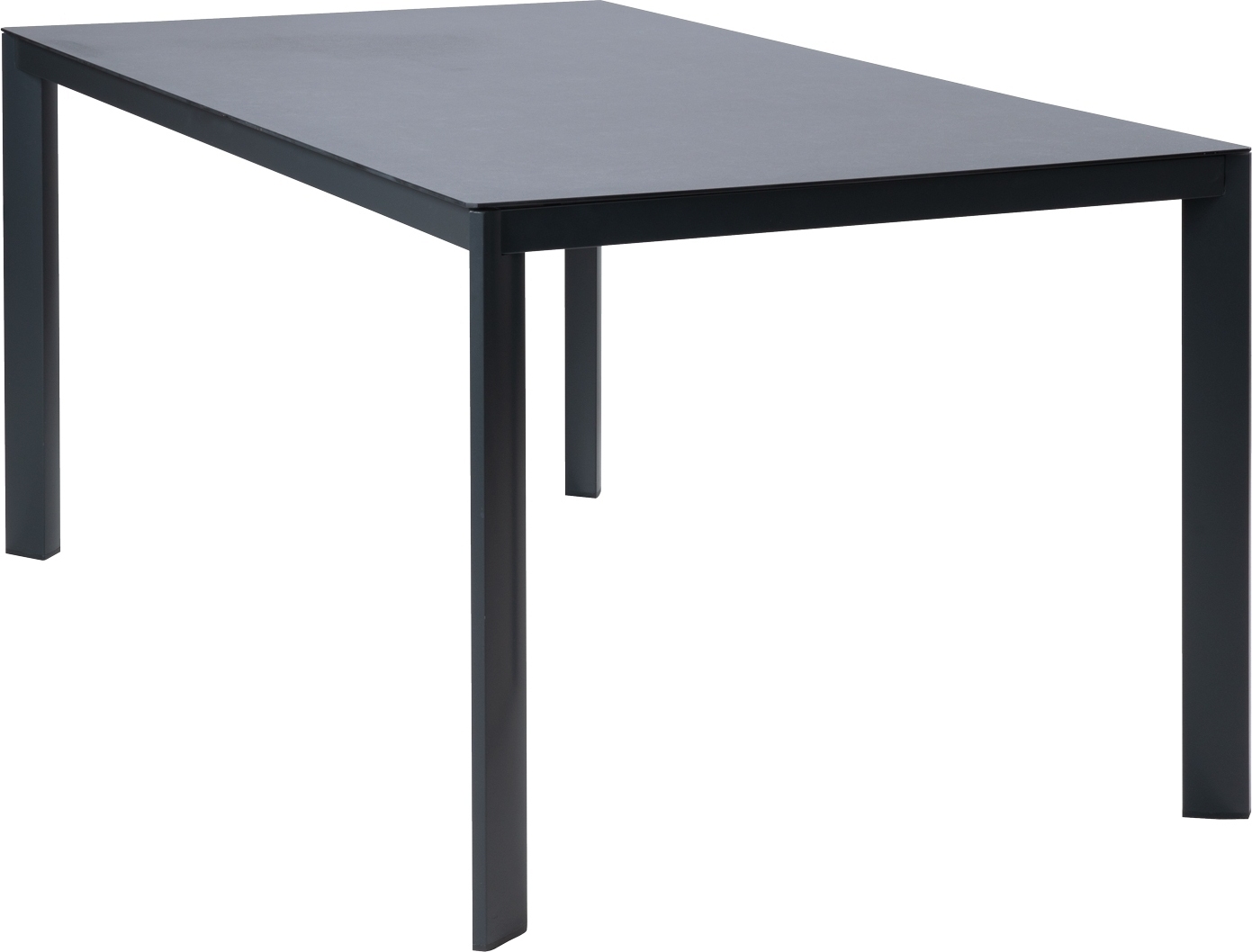 Gartentisch - Grau - 3D Glasplatte - Aluminiumrahmen - 160 x 90 cm