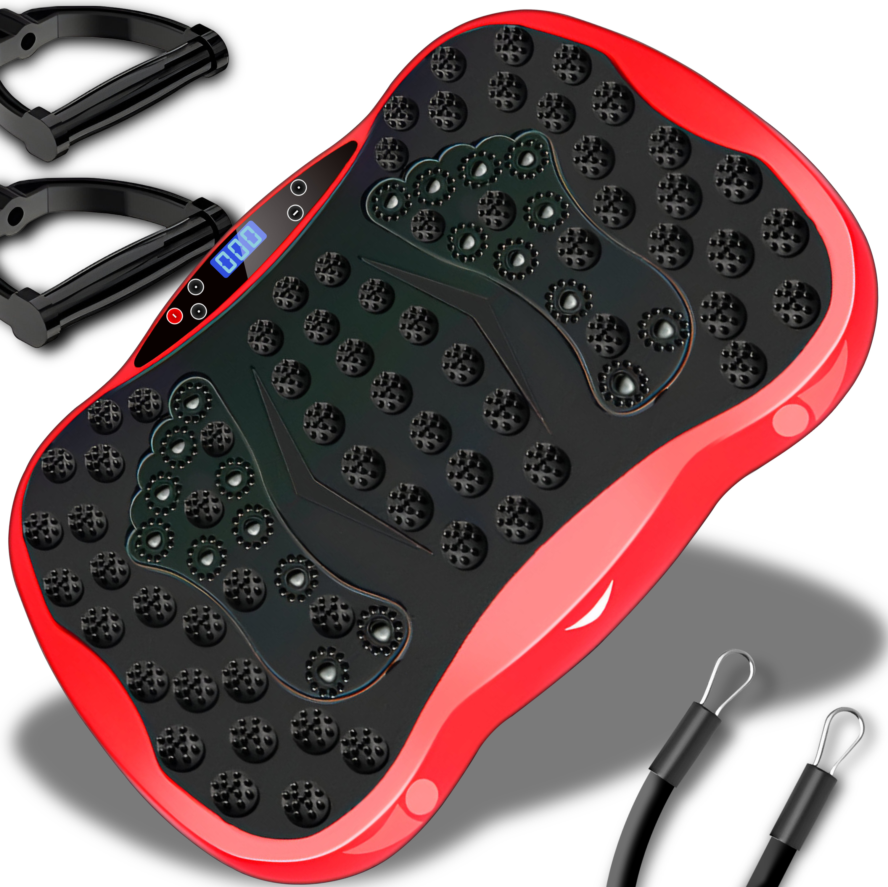 Vibrationsplatte mit Bluetooth LCD Vibrationstrainer Fitness Fernbedienung Trainingsbänder Vibro Sports Shaper Oszillation Trainingsgerät 3D 4D Retoo E013