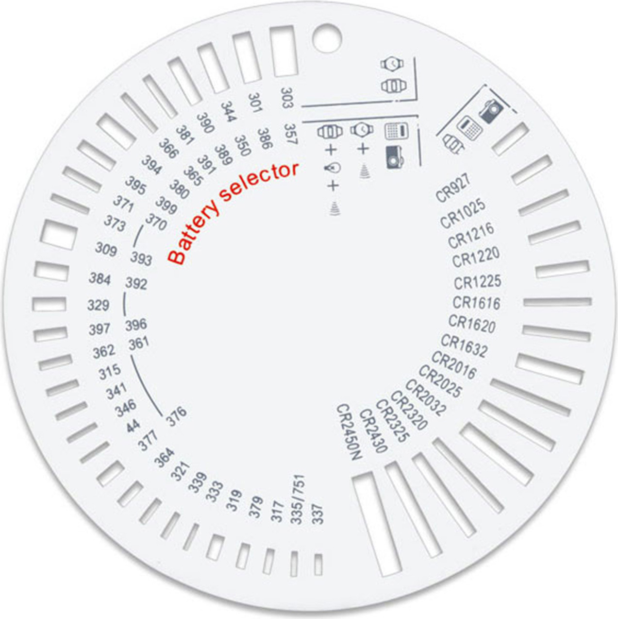SELVA Knopfzellenselektor für alle gängigen Größen