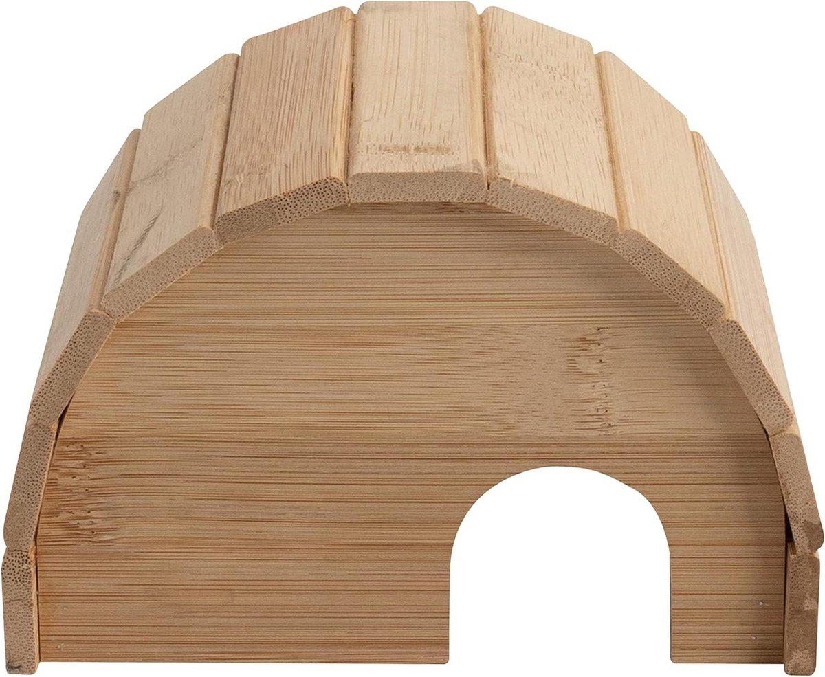PPGoods Nika Nagerhaus aus Bambus, braun, 10 x 12 x 15,5 cm – Unterkunft für Nagetiere
