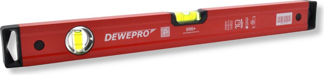 derwerkzeugprofi DEWEPRO Profi Wasserwaage - Aluminium rot lackiert, Länge: 50cm 0,5m