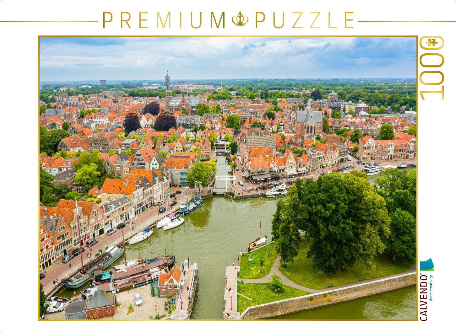 CALVENDO Puzzle Hoorn Luftbild | 1000 Teile Lege-Größe 64 × 48 cm Foto-Puzzle für glückliche Stunden