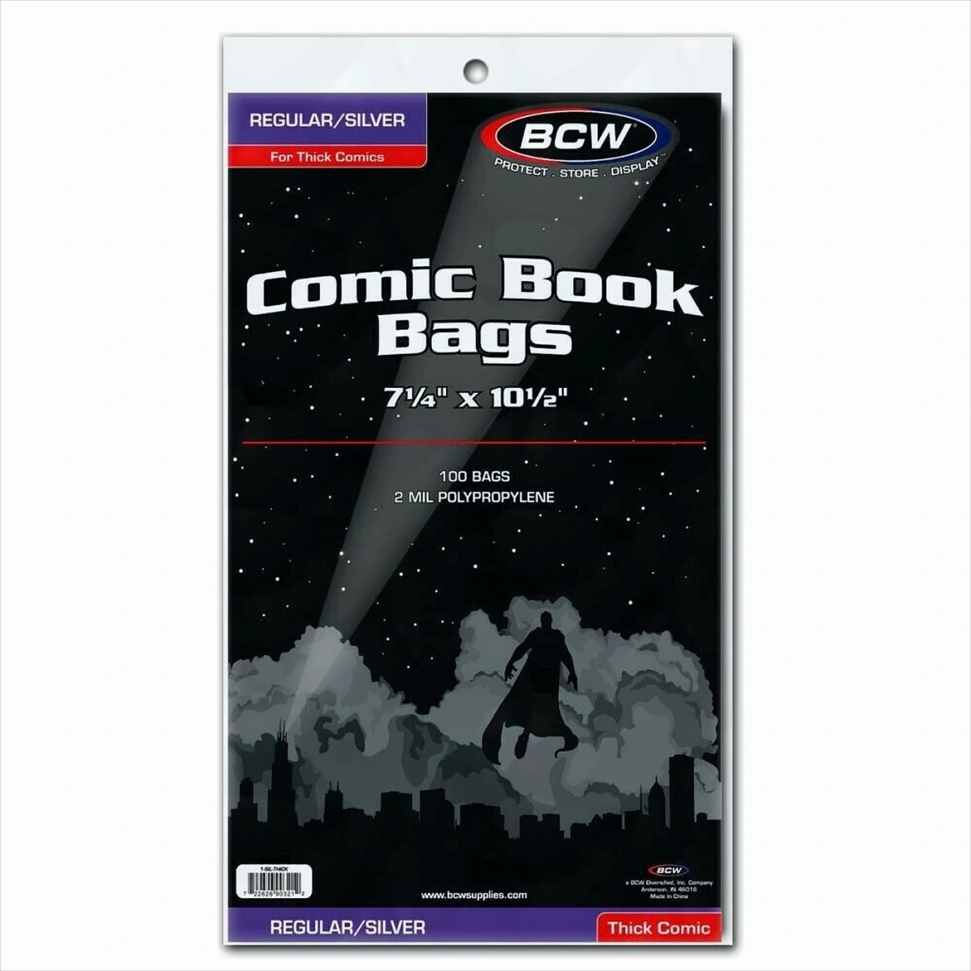 BCW BCW Silver Thick Comic Book Bags (100 St.) 1-SIL-THICK
