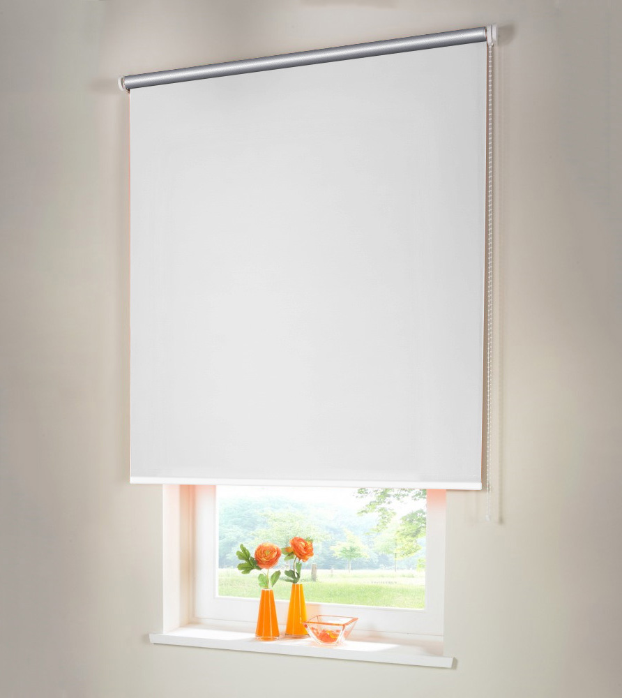 Sonnenschutz-HH Seitenzugrollo Verdunkelungsrollo THERMO 50 x 50 cm weiß Kettenzugrollo lichtundurchlässig 38354TH-00007