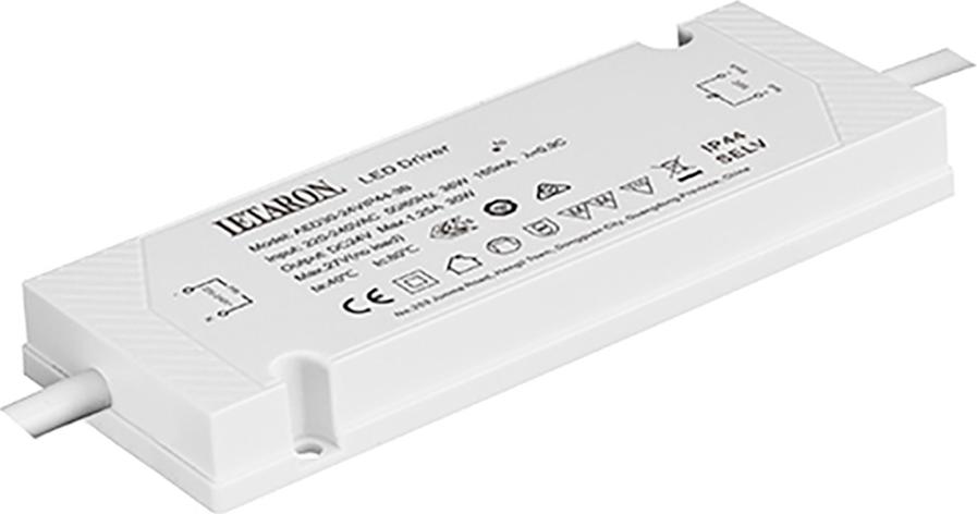 LETARON cv led alimentation aed30-24 v ip44-3b 24v 30 w câblé
